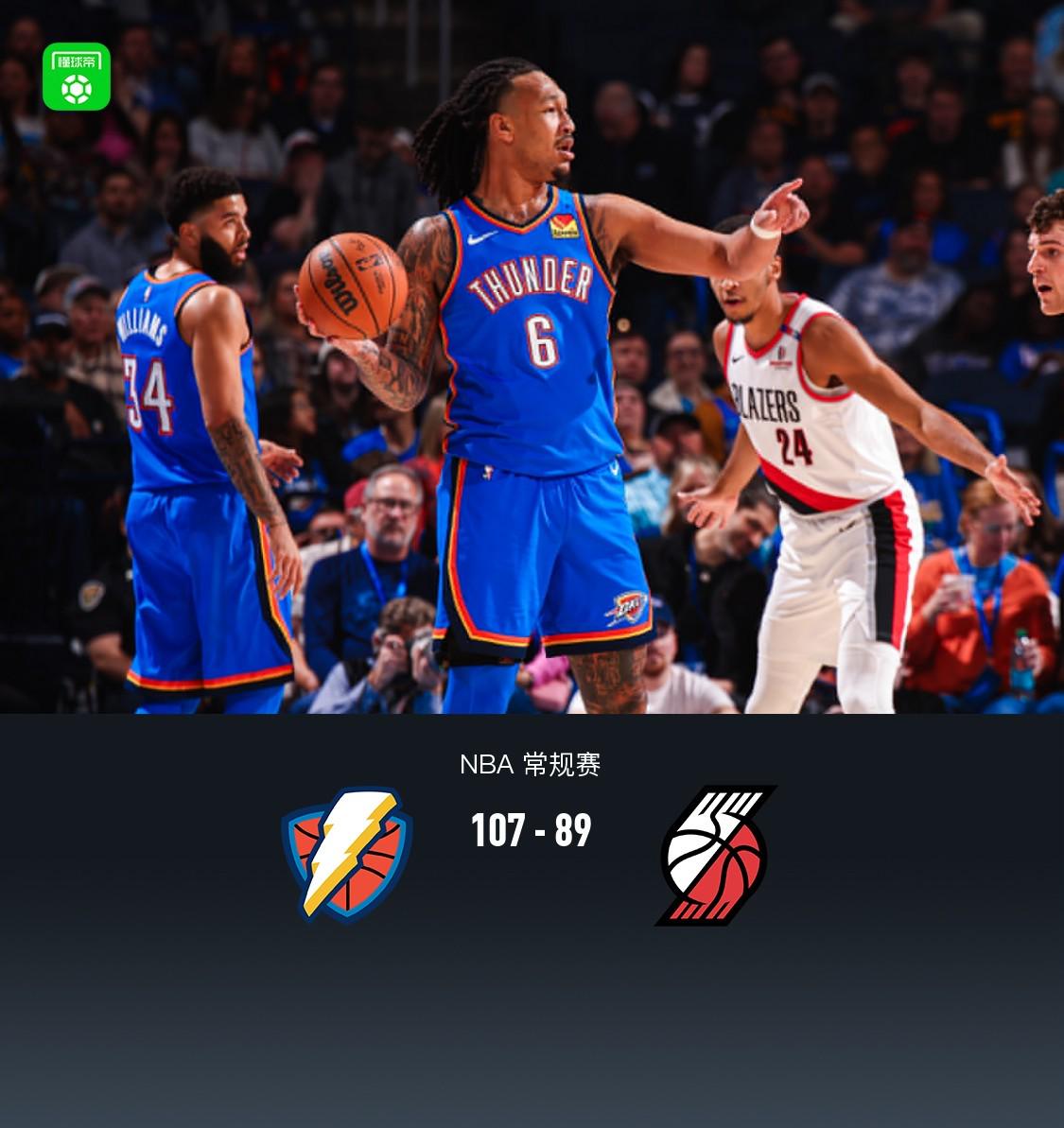 开云下载-开拓者惨败雷霆，遭遇三连败