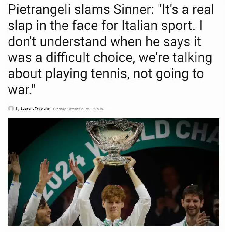 -戴维斯杯碾压ATP总决赛，辛纳带队取胜